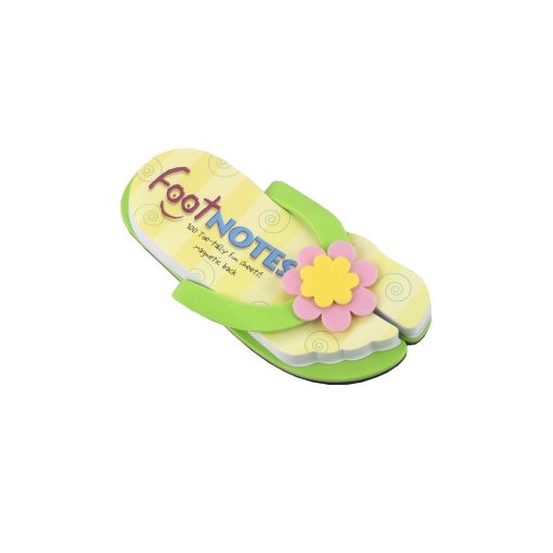 Carnetel papuc de plaja Verde cu floare, TG by AleXer, 8190054, Carton, Hartie, Multicolor