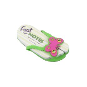   Carnetel papuc de plaja Fluturas verde, TG, 8190051, Carton, Hartie, Multicolor