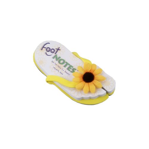 Carnetel papuc de plaja Galben cu Floarea soarelui, TG, 8190047, Carton, Hartie, Multicolor