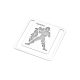 Semn de carte zodia Varsator, TG, 8190072, Metal, Argintiu