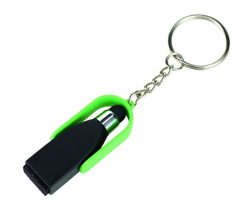 Breloc smart clean cu varf touchscreen negru-verde