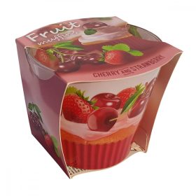 Lumanare Fruit Muffins Cherry & Strawberry, 115 gr