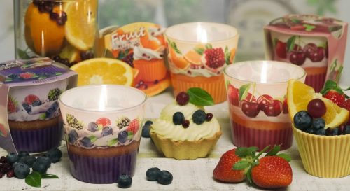 Lumanare Fruit Muffins Orange & Pomegranate, 115 gr