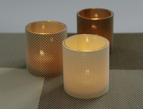 Suport lumanari gri set 3 bucati CDT-655062