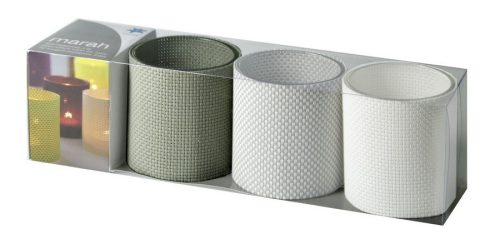 Suport lumanari gri set 3 bucati CDT-655062