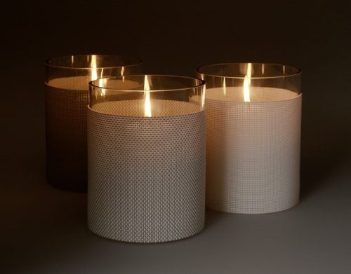 Suport lumanari gri set 3 bucati CDT-655239