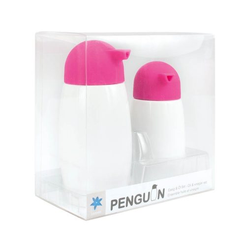 Set Pinguin pentru ulei si otet - roz
