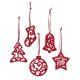 Ornamente pentru Craciun - Set 5 bucati, pasla