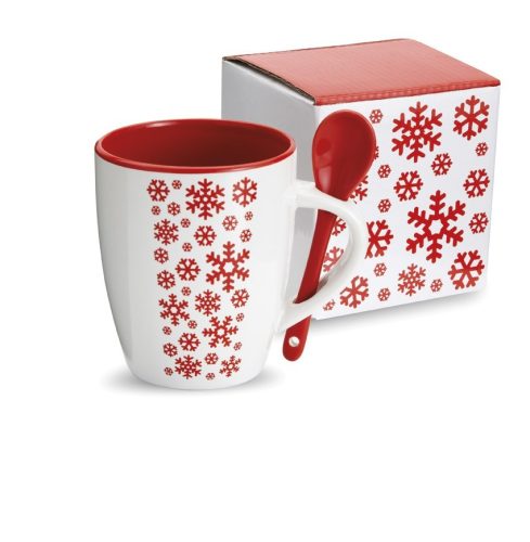 Cana din ceramica cu fulgi de zapada