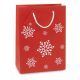 Punga medie de cadou cu fulgi de nea si mini felicitare CDT-CX1414-05