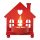 Suport lumanare in forma de casa - rosu CDT-CX1418-05