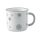 Cana ceramica cu fulgi de zapada, design vintage, gri, 290 ml