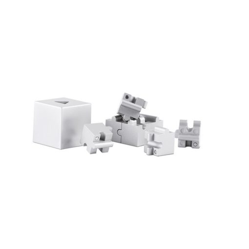 Prespapier puzzle 3D, metal, Everestus, ABE04, argintiu