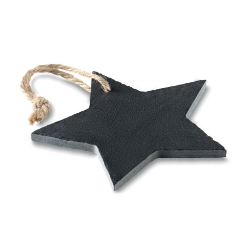 Ornament de Craciun, Stea, Everestus, SGS11, ardezie, negru