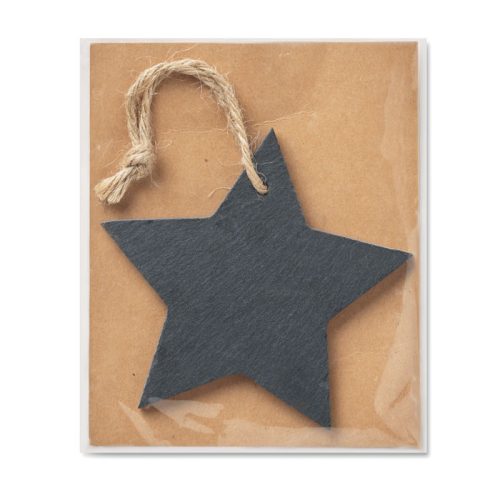 Ornament de Craciun, Stea, Everestus, SGS11, ardezie, negru
