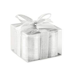   Set 4 lumanari in cutie transparenta, Everestus, 9IA19057, Ceara, Argintiu