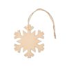 Ornament de Craciun Fulg de Zapada, 7,9x7x0,2 cm, Everestus, 20SEP0573, lemn, Natur