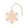 Ornament de Craciun Fulg de Zapada, 7,9x7x0,2 cm, Everestus, 20SEP0573, lemn, Natur