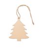 Ornament de Craciun Bradut, 7,9x6,3x0,2 cm, Everestus, 20SEP0572, lemn, Natur