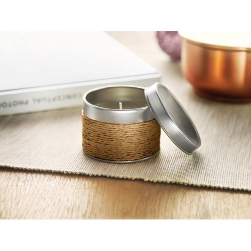 Lumanare parfumata cafea, in cutiuta metalica, Everestus, LPD12, maro