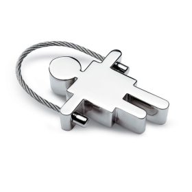 Breloc baietel, Everestus, KR0208, metal, argintiu