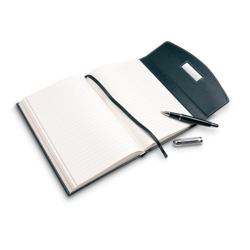 Agenda pentru notite A5, pix metalic inclus, Everestus, CA1, poliuretan, negru