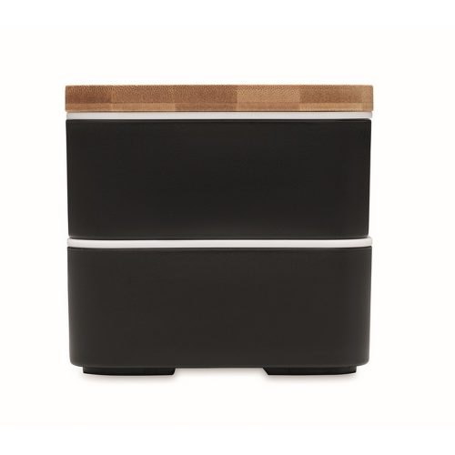 Caserola pentru pranz, 400 ml, 2401E15488, Everestus, 18x10x9.5 cm, Polipropilena, Negru