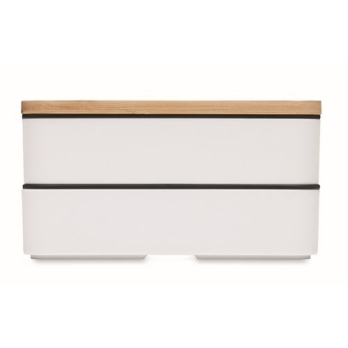 Caserola pentru pranz, 400 ml, 2401E15492, Everestus, 18x10x9.5 cm, Polipropilena, Alb