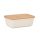Caserola pranz, Everestus, 21AUG030, Polipropilena, Bambus, 20x13.5x6.5 cm, Bej