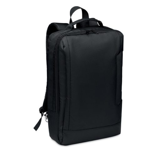 Rucsac laptop 16 inch, Everestus, 21AUG002, Poliester, 28x12x42 cm, Negru, saculet si eticheta bagaj incluse