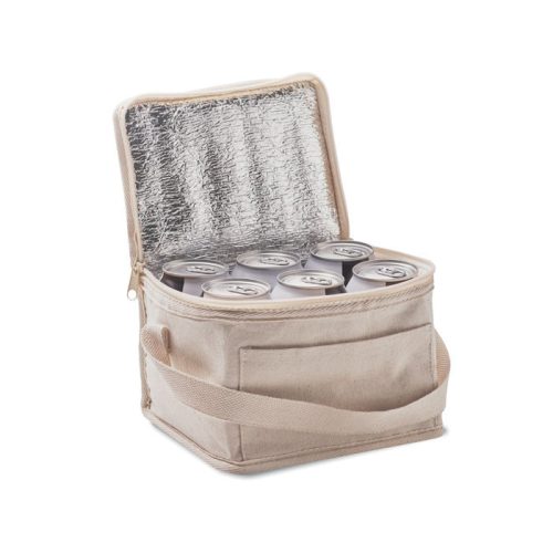 Geanta termoizolanta 6 doze, Everestus, 42FEB232186, 21x15x14.5 cm, Bumbac, Bej