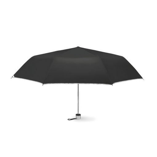 Umbrela pliabila 21 inch, poliester 190T, Everestus, UP7, negru, saculet de calatorie inclus