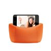 Suport telefon de birou Canapea, Everestus, STT003, microfibra, portocaliu