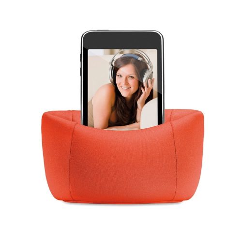 Suport telefon de birou Canapea, Everestus, STT003, microfibra, portocaliu