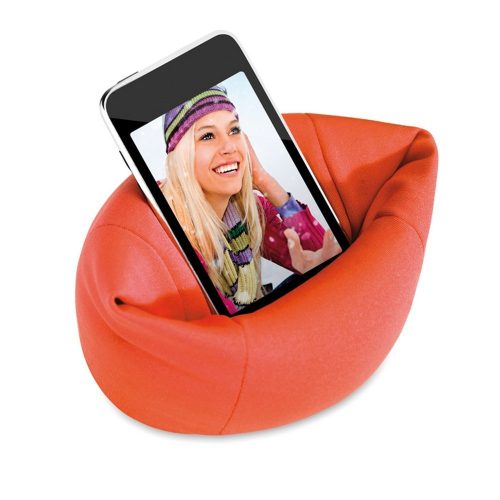 Suport telefon de birou Canapea, Everestus, STT003, microfibra, portocaliu