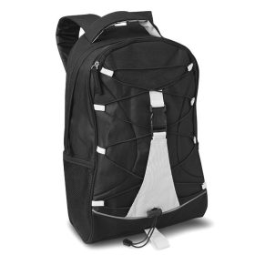   Rucsac cu buzunare laterale din plasa, 600D poliester, Everestus, RU38, alb