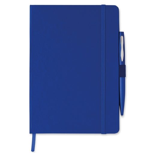 Agenda A5 cu pagini dictando, coperta cu elastic, Everestus, AG09, hartie, albastru, lupa de citit inclusa