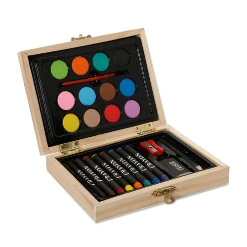 Set pentru artisti 24 piese, Everestus, 20IAN950, Natur, Lemn