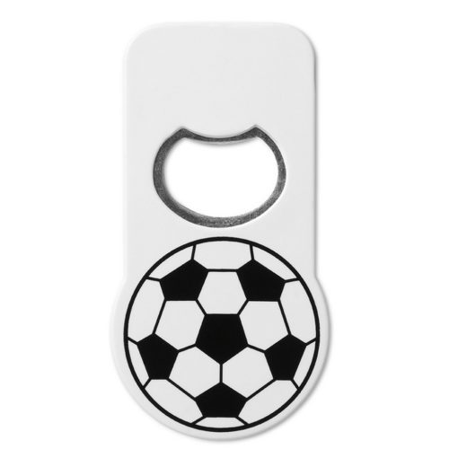 Desfacator sticle cu design minge de fotbal, plastic, Everestus, DSE12, alb, negru, laveta inclusa