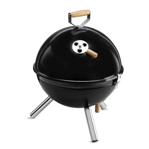 Gratar pentru barbecue din metal, Everestus, GG1, negru, saculet de calatorie inclus