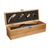 Cutie pentru sticla de vin, bambus, otel inoxidabil, Everestus, AV2, natur