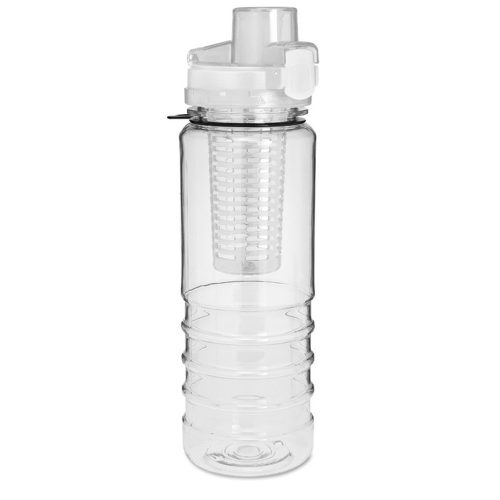 Sticla apa cu infuzor pentru fructe, 700 ml, fara BPA, Everestus, RY04, tritan, alb, saculet de calatorie inclus