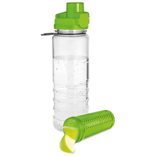 Sticla apa cu infuzor pentru fructe, 700 ml, fara BPA, Everestus, RY02, tritan, verde lime
