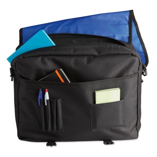 Geanta pentru documente, compartimente diverse, Everestus, GD01, poliester 600D, albastru, saculet si eticheta bagaj incluse