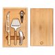 Set de vin si branzeturi, bambus, otel inoxidabil, Everestus, AV8, lemn