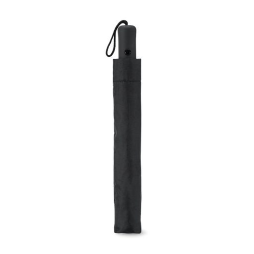Umbrela automata de 21 inch, poliester, Everestus, UA8, negru, saculet de calatorie inclus