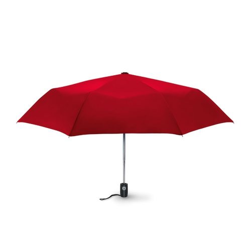 Umbrela automata de 21 inch, poliester, Everestus, UA15, rosu, saculet de calatorie inclus