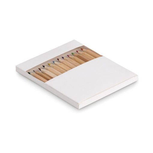 Set de colorat adulti cu 10 planse si 12 creioane colorate, 140x100 mm,  Everestus, 20APR015, carton, alb, saculet inclus