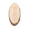 Tocator oval scoarta de copac 27x13x2 cm, Everestus, TB05, lemn, maro, saculet de calatorie inclus