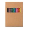 Carte de colorat 50 file, 12 creioane incluse, carton, hartie, Everestus, DE1, natur, saculet de calatorie inclus